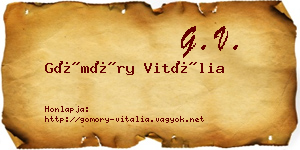 Gömöry Vitália névjegykártya